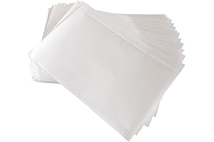 100 Pack 7.5" x 5.5" Clear Self-Adhesive Top Loading Mailing Envelopes
