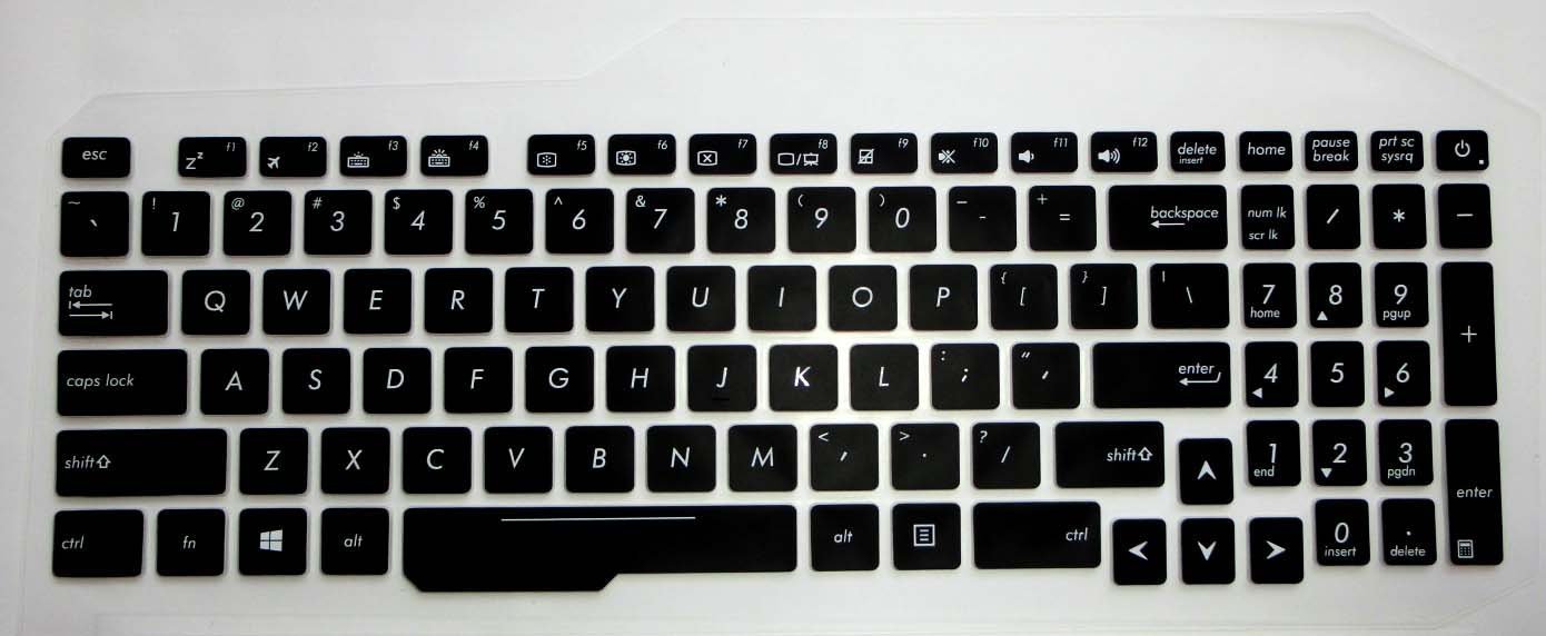 Saco Keyboard Skin Silicon Protector Cover for ASUS ROG Strix ZX53VW GL553VD GL553VE - Black with Clear (B078LZQLK3) Amazon Price History, Amazon Price Tracker