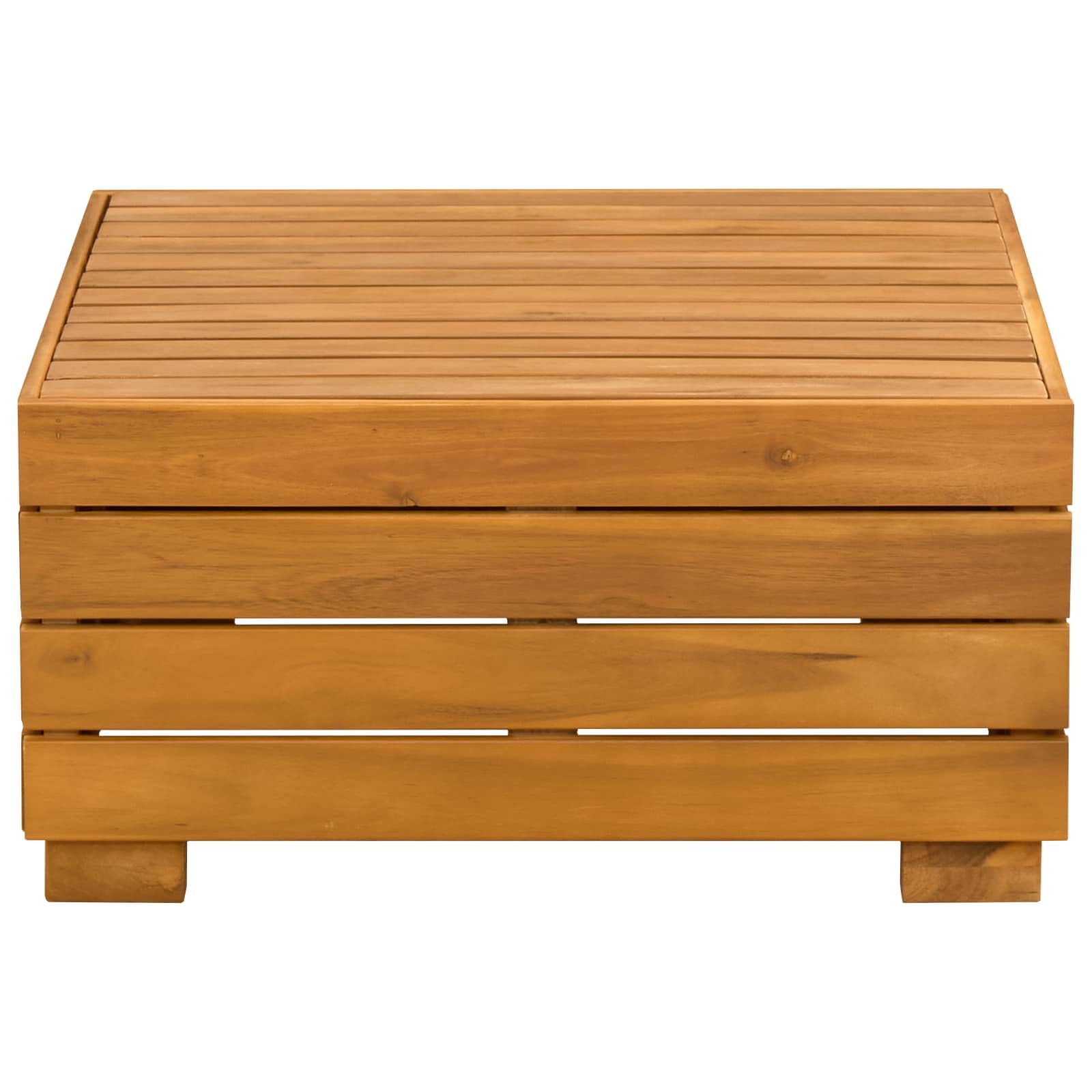 Mesa auxiliar de jardín de madera maciza de acacia, marrón, 60 x 60
