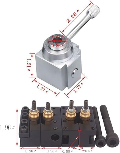 Miniatura 3 de Mini Torno Cambio Rápido Herramienta Post & Titulares Multifid Kit de Soporte de Herramientas para Mesa