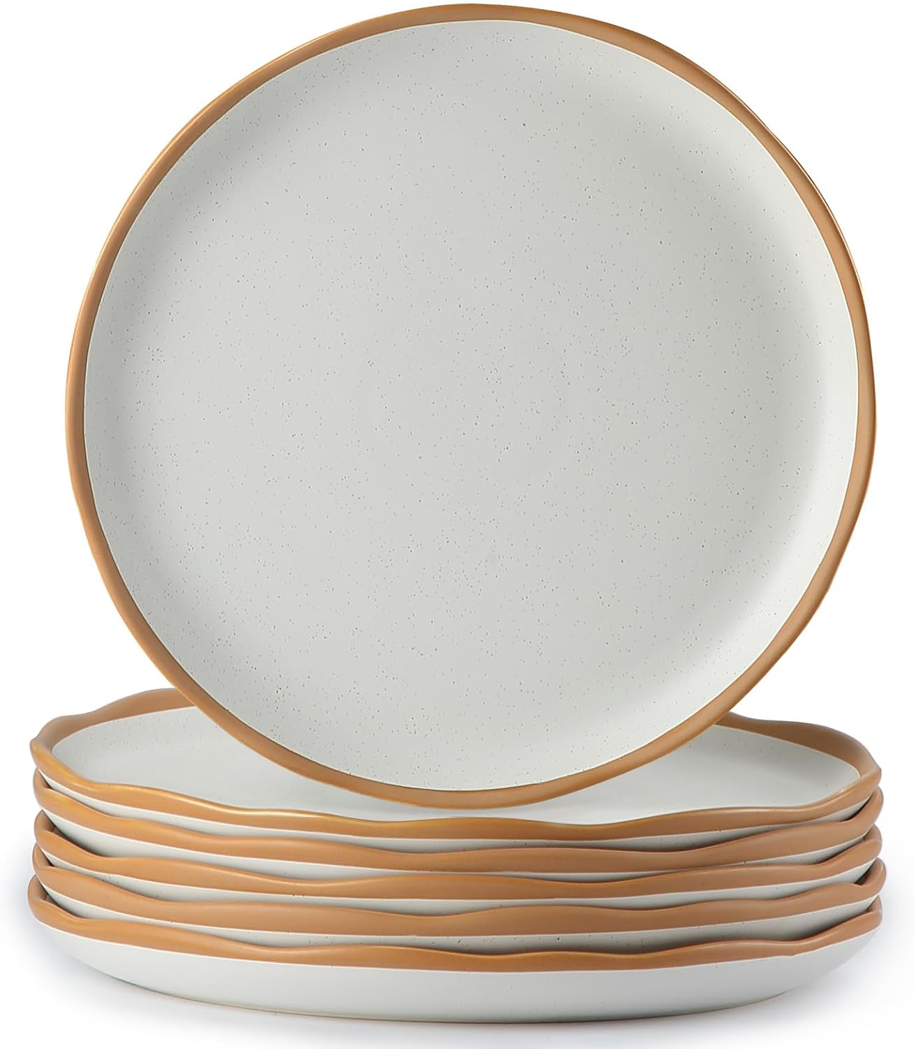 Lareina Ceramic Dinner Plates Set of 6, 10 Inch Stoneware