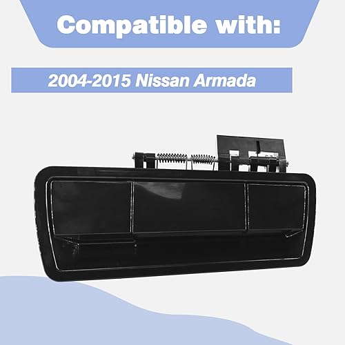 Miniatura 2 de CULMKARI 90606-ZZ90E - Kit de manija de liberación de ventana trasera para Nissan Armada 2004-2013 (sin agujero, negro)