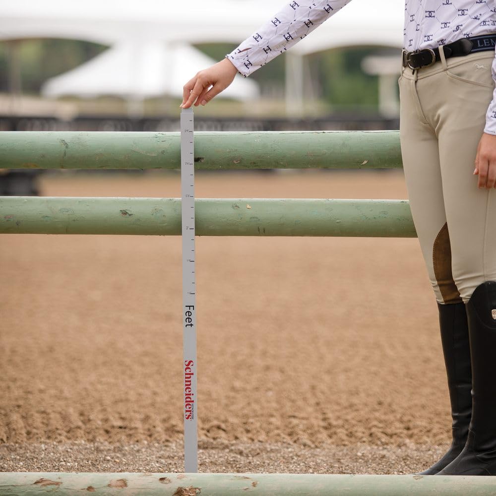 Schneiders Telescoping Horse Jump Measuring Stick - Meters/Feet | Lightweight & Portable Design | Durable Aluminum Construction