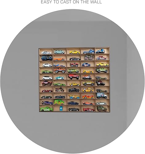 Miniatura 4 de Alejandro Cortes Vitrina y organizador de almacenamiento de juguetes para autos fundidos a presión a escala 1:64, juego de 2 con capacidad de 50