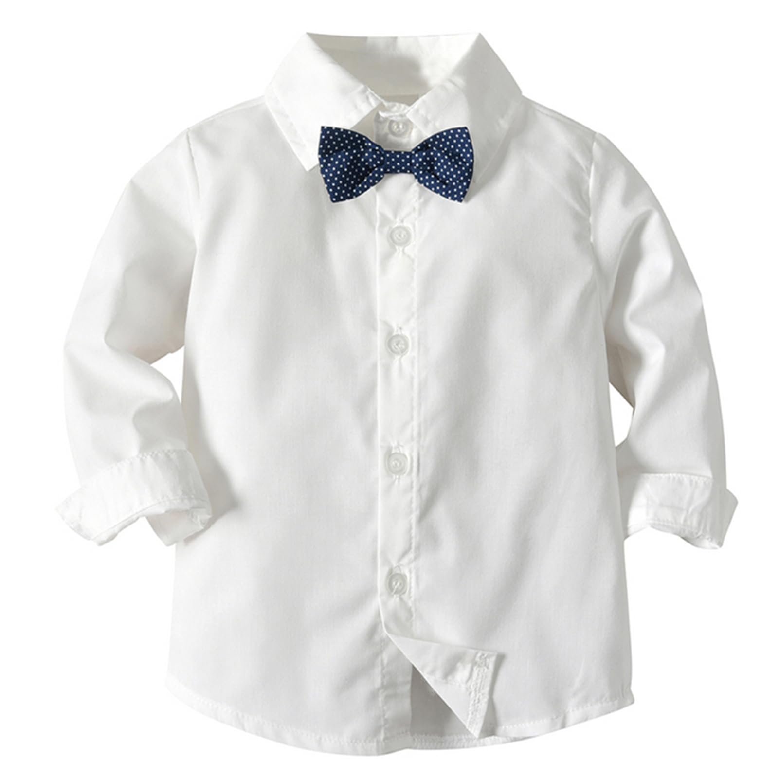 Garçon Costume de Baptême Bébé Ensemble de Mariage Manche Longue Chemise et Gilet et Pantalon avec Noeud Papillon