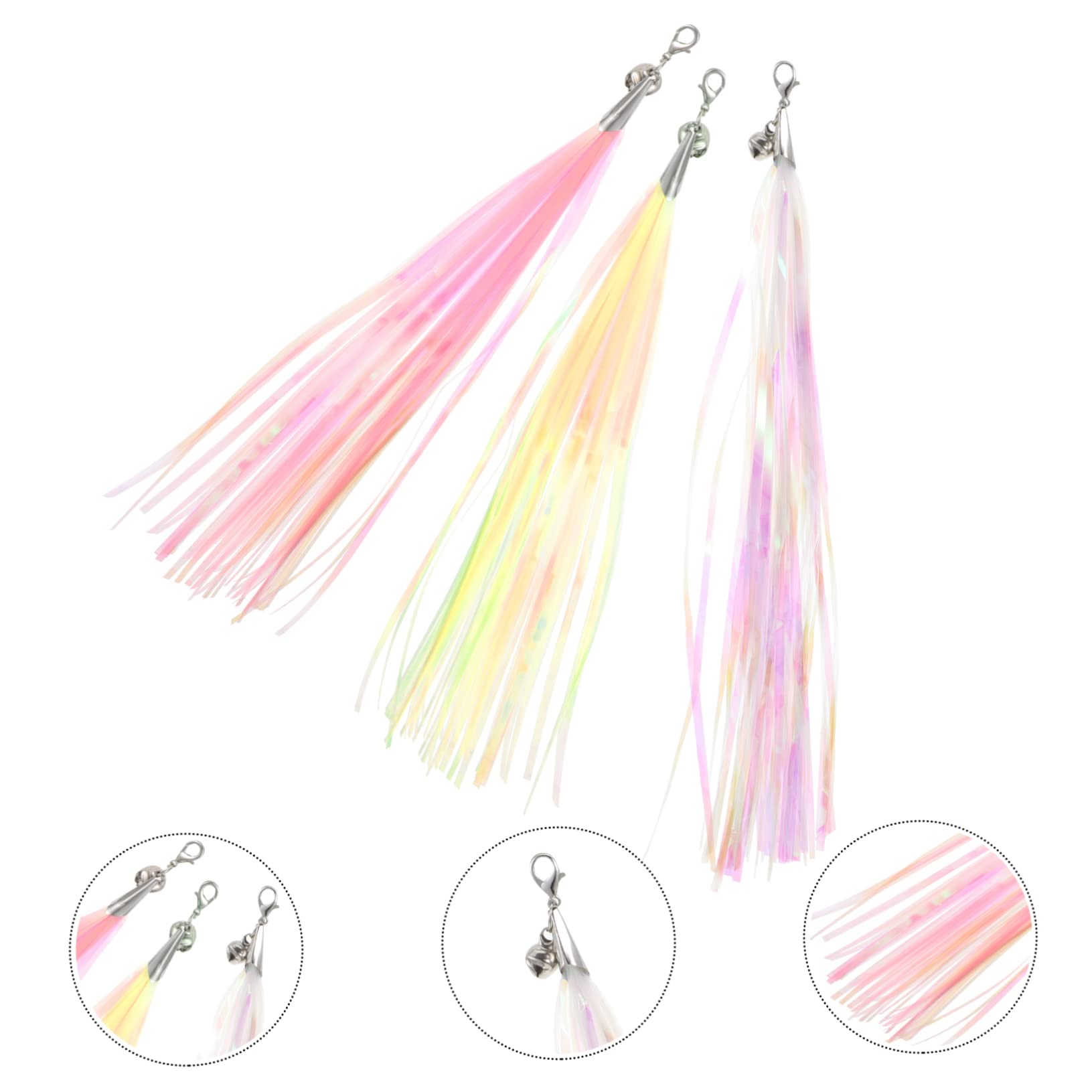 Jouets pour Chats, Jouet interactif for Chat - Remplace Les Pompons des clochettes Accessoires for Chatons Fournitures for Animaux(27CMx3pcs)