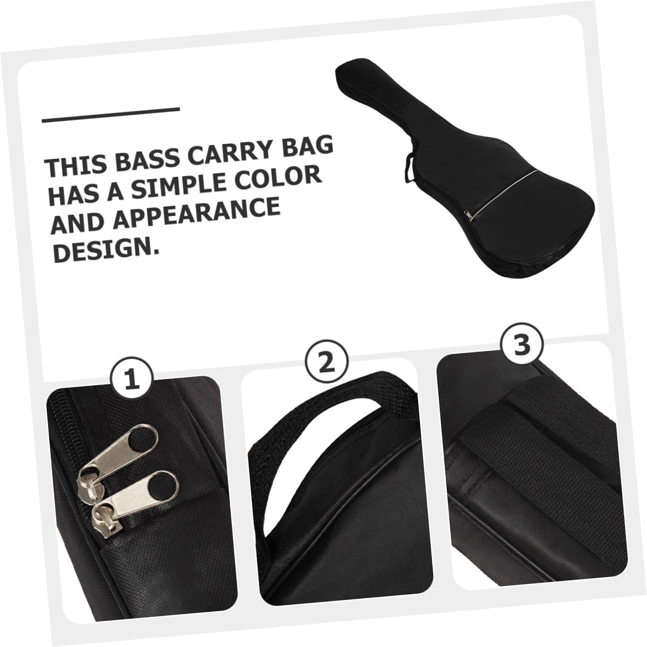 Homoyoyo Borsa Porta-basso Oxford con Imbottitura Spessa, Tracolla Regolabile e Tasca Extra per Accessori, Custodia Leggera per Trasporto e Protezione Basso Elettrico, Adatta per