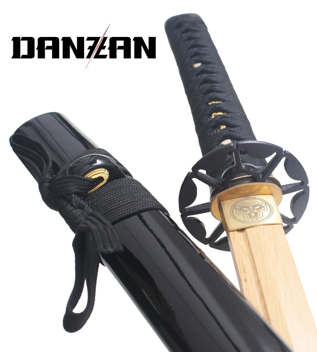 Danzan Katana en Bois Ankoku Sabre en Bois Epee Entrainement Katana Japonais - Lame Bois