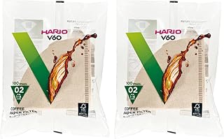 Hario V60 Size 02 Paper Coffee Filters Natural 200ct - Premium Pour Over Filters Made in Japan