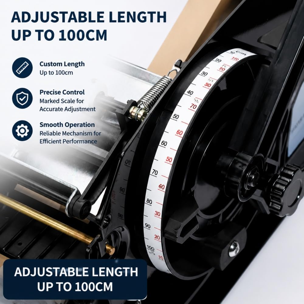 Dévidoir de Ruban adhésif Semi-Automatique activé par l'eau PC302 – Largeur réglable 20-100 mm, Longueur maximale 110 cm, scellant Efficace pour Papier Kraft