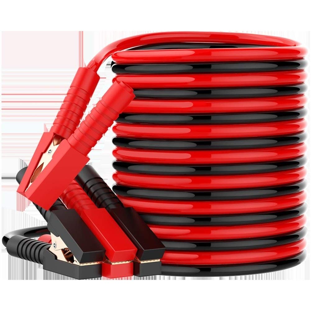 Przewody rozruchowe Heavy Duty 600AMP 10 stóp 3 metry Miedziana szczęka z torbą Rękawice ochronne Kabel rozruchowy (rozmiar: 4 m) (4 m)