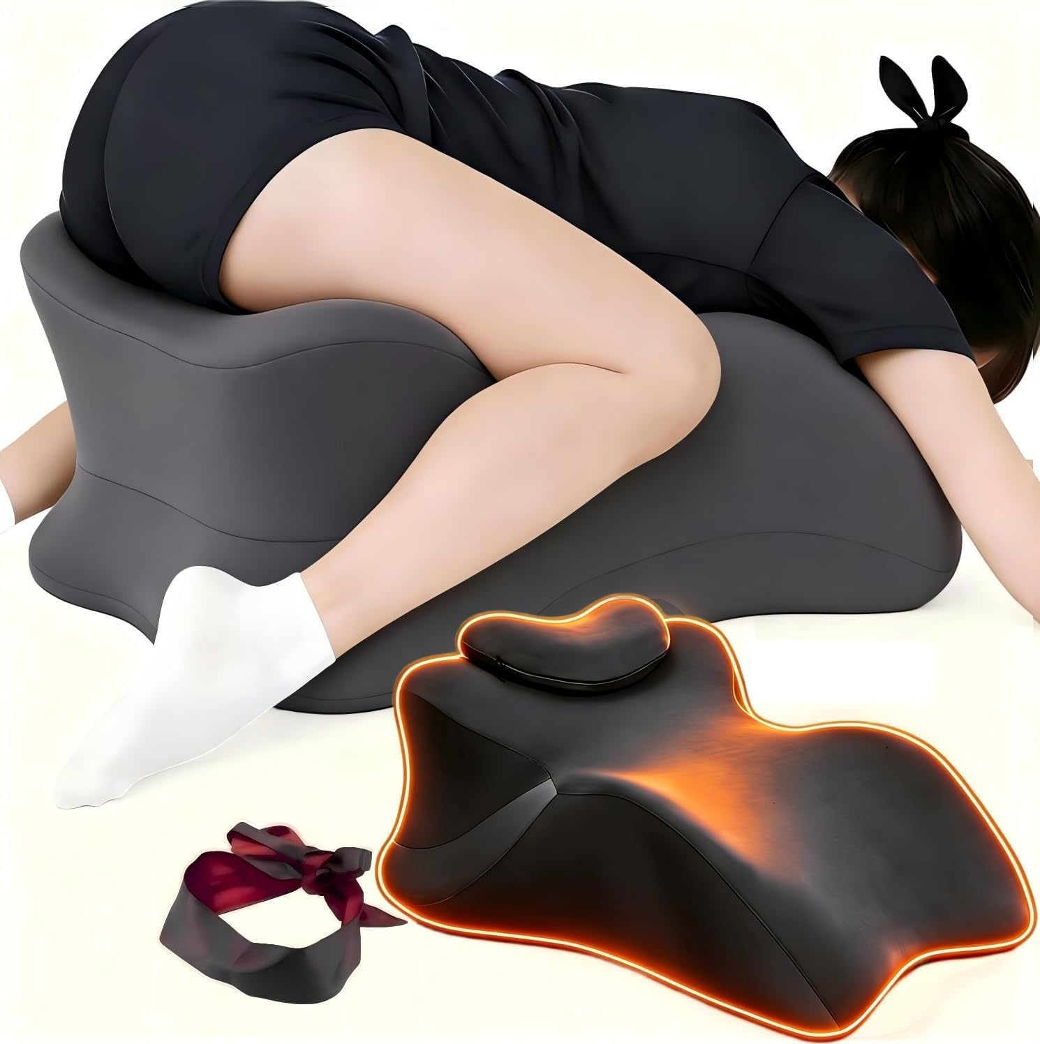 Large Body Pillow, Couples Pillow,27°Angle Perfect Position Wedge Pillow