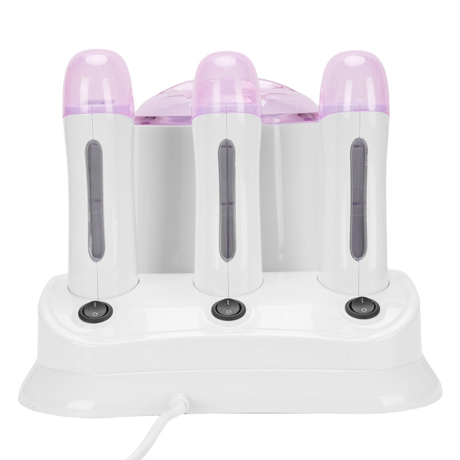 Chauffe-cire 4 en 1 – Chauffe-cire roll-on 220 W, conception anti-brûlure avec 3 cartouches, idéal pour un usage domestique – Couvercle transparent pour une surveillance facile
