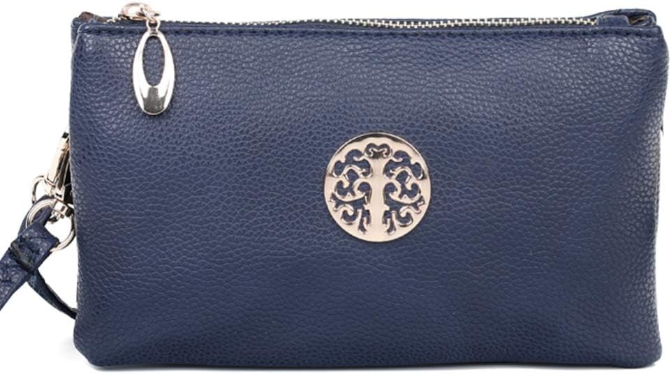 Womens Small Clutch Bags with Wristlet and Long Adjustable Strap
