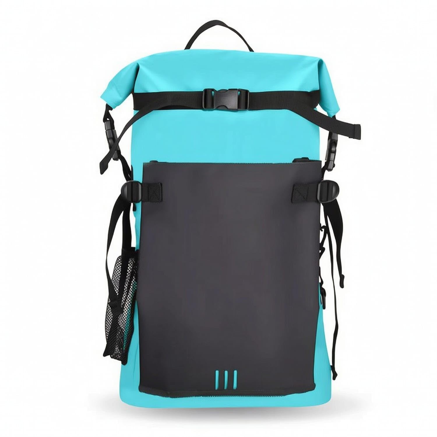 Adjustable Dry Backpack with Mesh Pocket Water Resistant Rolltop Backpack with Side Pockets Heavy-Duty Daypack Lightweight for Hikers, Travelers, Hiking, Beach, Travel, Peacock Blue, 40L-image-47