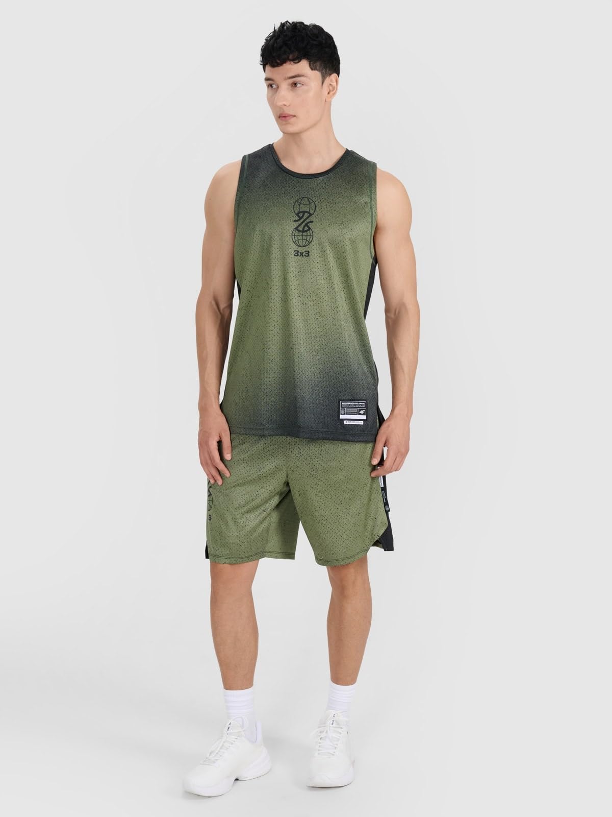 4F Tank top do koszykówki oversize szybkoschnący męski