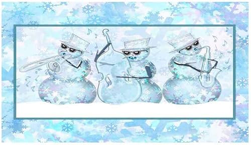 Springs Creative The Blues Brothers Christmas Panel de 36" Azul, Tela