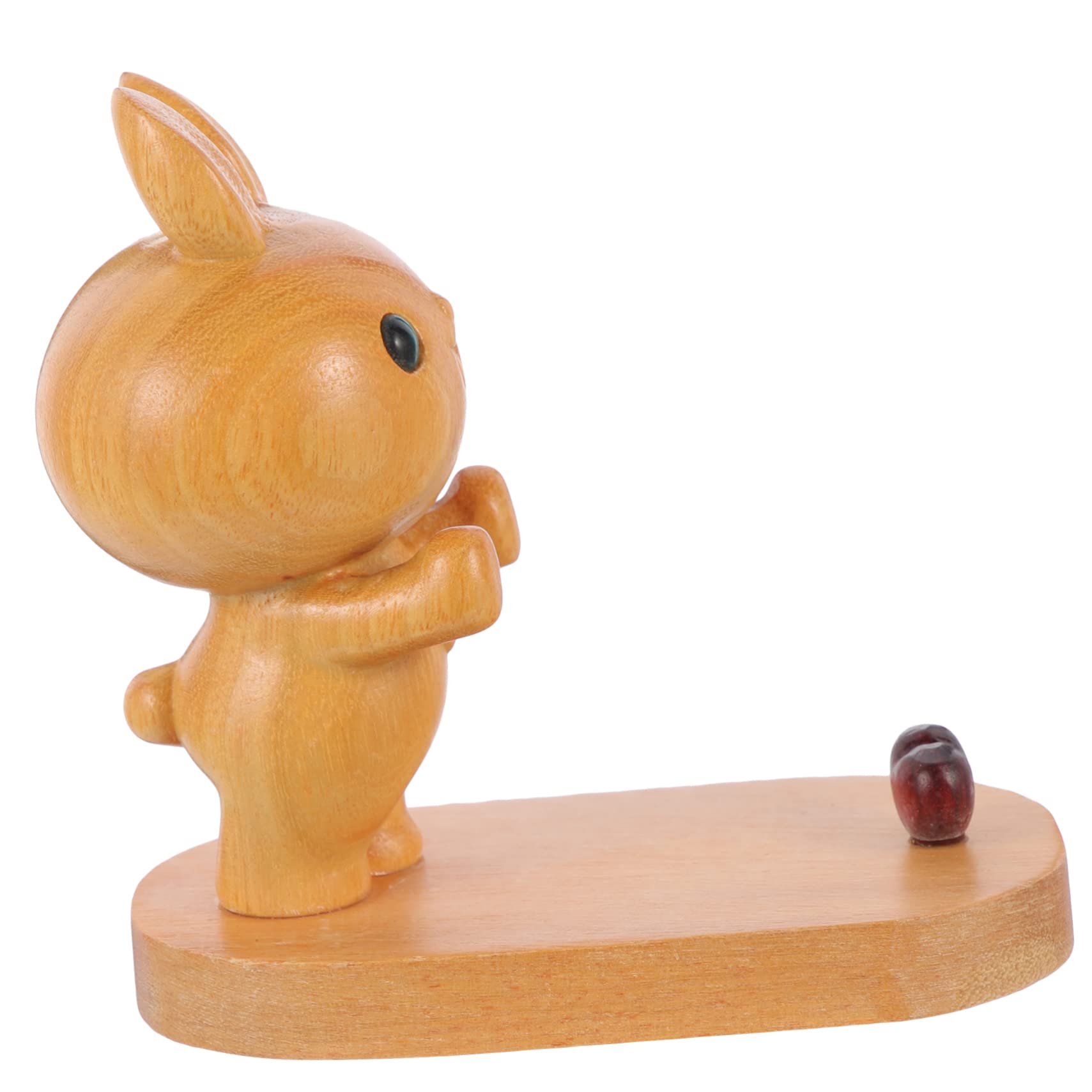 OSALADI 2pièces Support De Téléphone Bois Forme De Lapin Support De Bureau Pratique pour Smartphone Accessoire Décoratif Adorable pour Regarder des Films Et Passer des Appels Vidéo