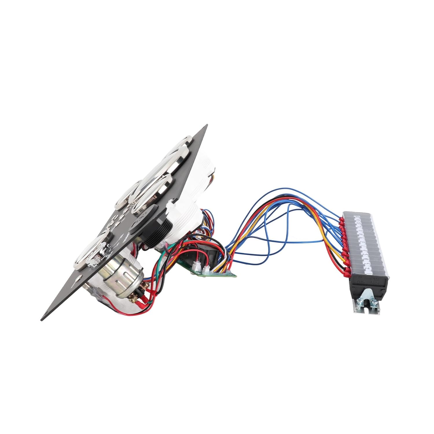 Digital Gauge Cluster Panel Display RPM Fuel Level Oil Pressure Water Temp Voltage 7 Color Backlight for RV Boat Yacht Sturdy Stainless Steel Construction Universal Fit for