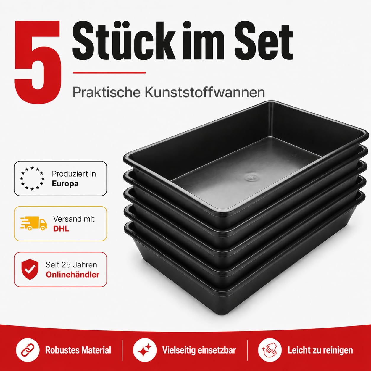 Wanne Oil Drain Pan Universal Collection Tray Bowl Litter 20 L, 60 x 40 x 12 cm (5)
