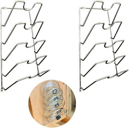 Evelots Soporte para tapa de gabinete de 5 ranuras cromado