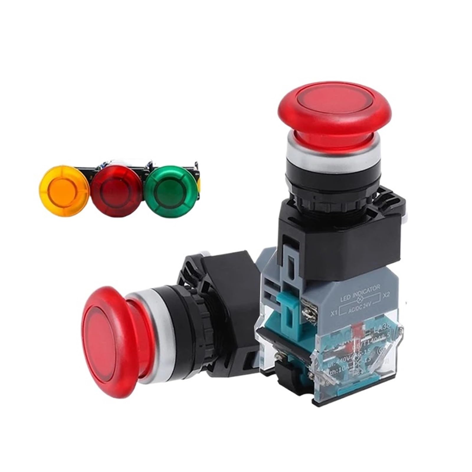 VSPPJYFG 10 Reset momentary LA38 Button switches 11XD 10A 440V(SILVER-AC380)