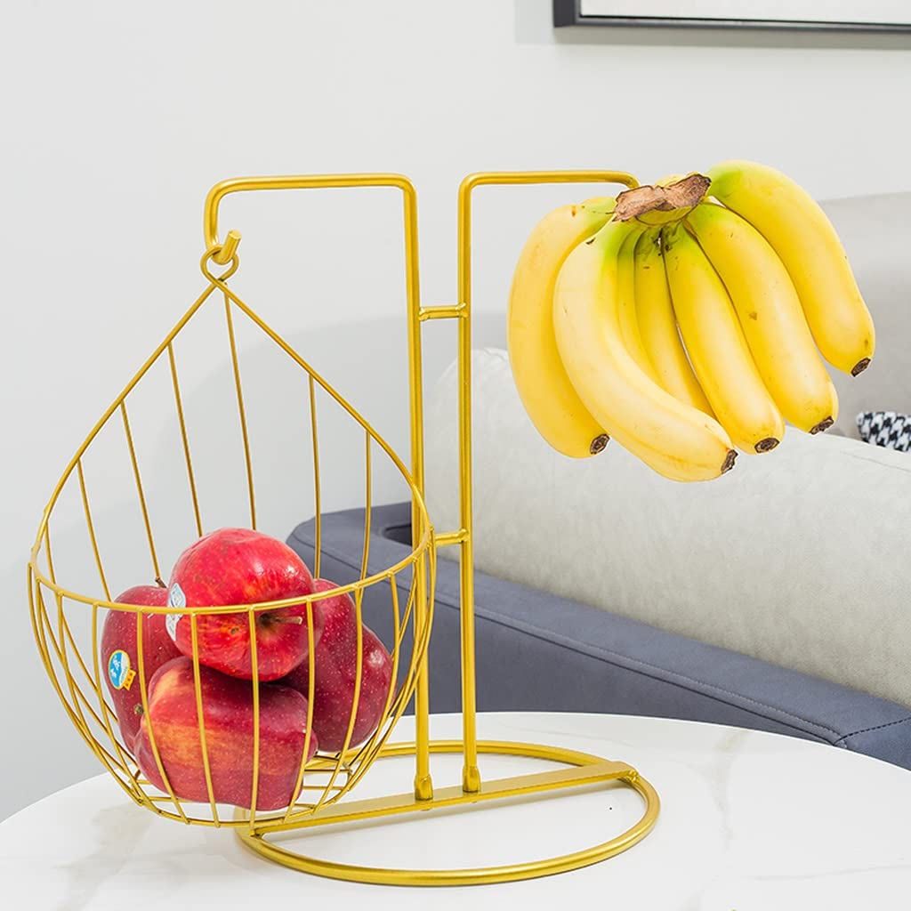 Patera na Owoce Miska na Owoce Kosz na Owoce Miska owocowa z wieszakiem bananowym, metalowy odpinany koszyk owocowy Bananowy uchwyt do przechowywania owoców blacie do przekąsek owoców Stojak na Owoce