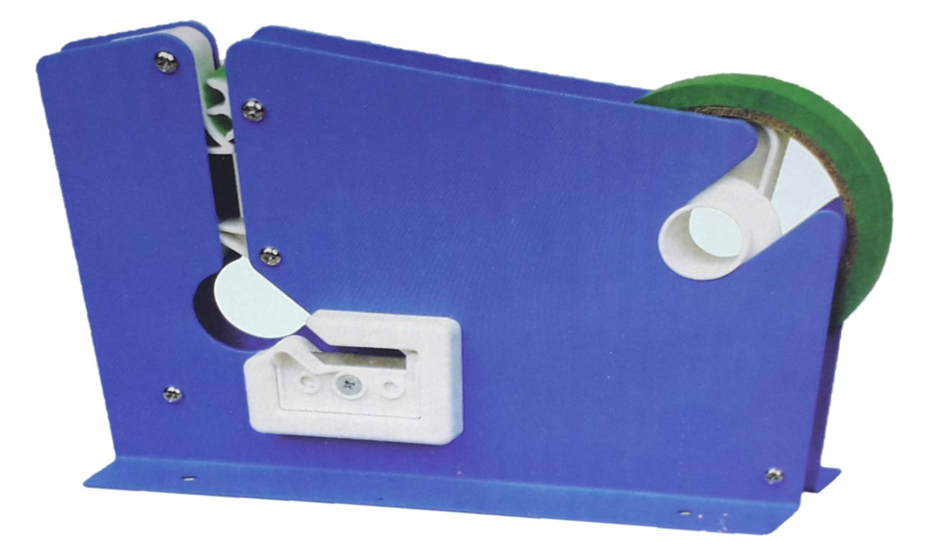 Maquina Cierra Bolsas en Metal Color Azul para Rollos de Cinta Adhesiva de 12 Milimetros
