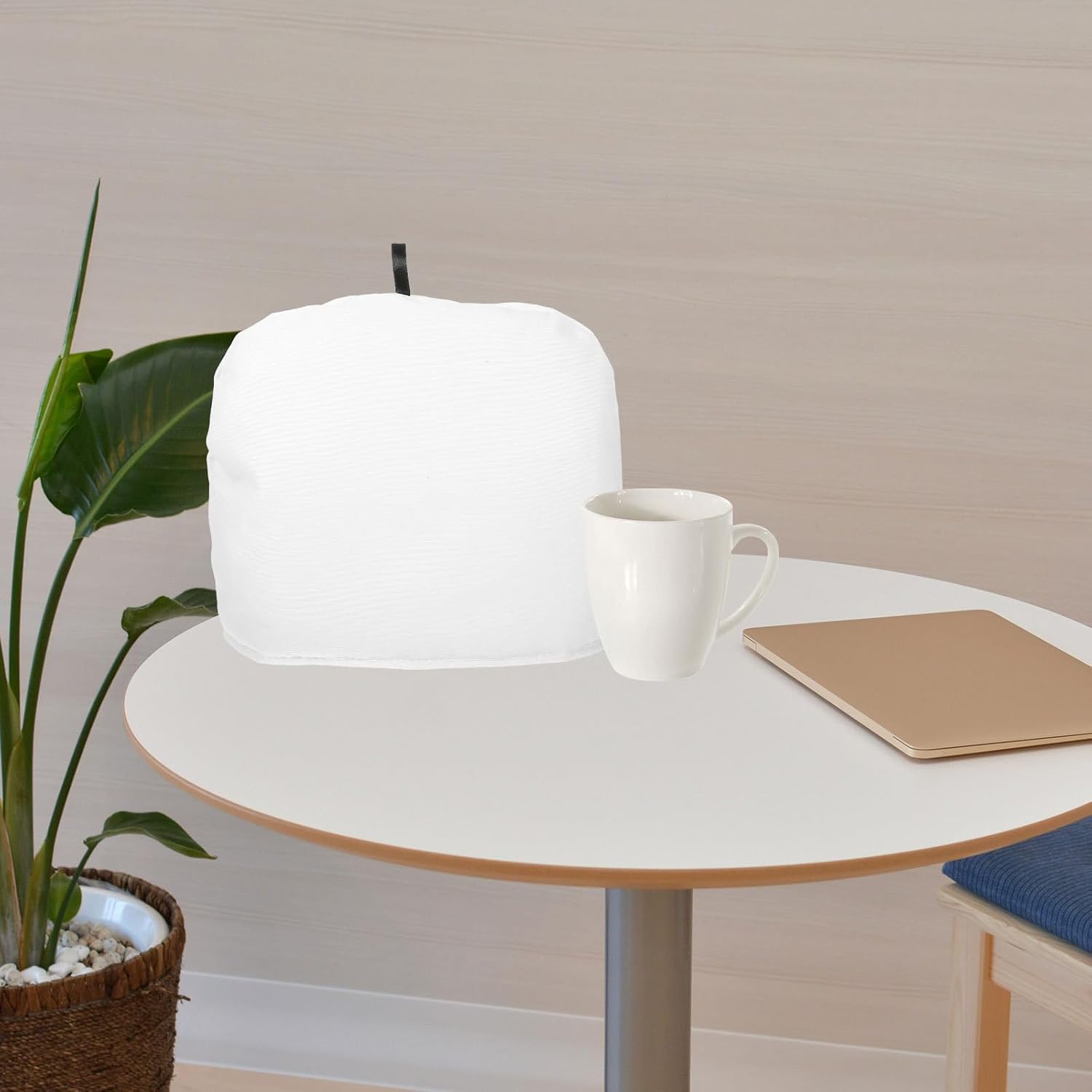 Insulated Teapot Sleeve for Small Tea Maker, Polyester Canvas White