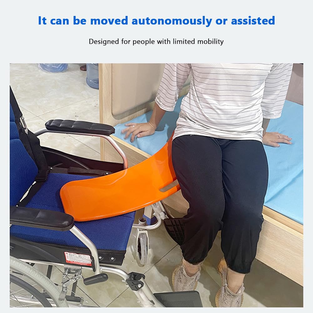 Tabla de transferencia para pacientes o Handica de silla de ruedas a la cama, el inodoro, la bañera, el coche, capacidad de carga de 330 libras, azul cielo