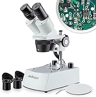 Vista 8 de AmScope Microscopio estéreo inalámbrico de dos luces LED 20x-40x