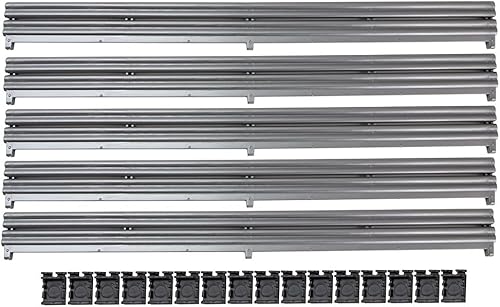 Scalextric 1 32SportDigital Trackc8212Plata barreras X 5y clips X 15