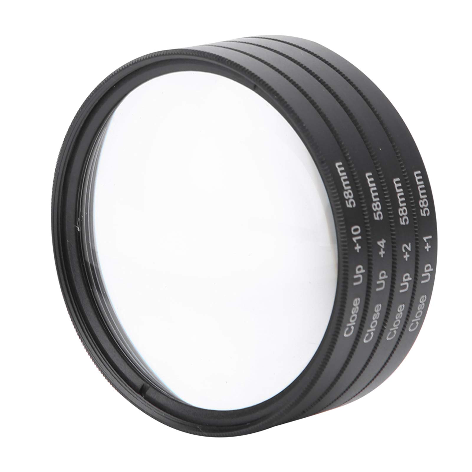 Zestaw Filtrów do Makrofotografii, Szkło Optyczne do Makrofotografii +1 +2 +4 +10 Zestaw Filtrów do Obiektywów 58mm, Akcesoria do Filtrów Makro do Aparatów Canon/Nikon/