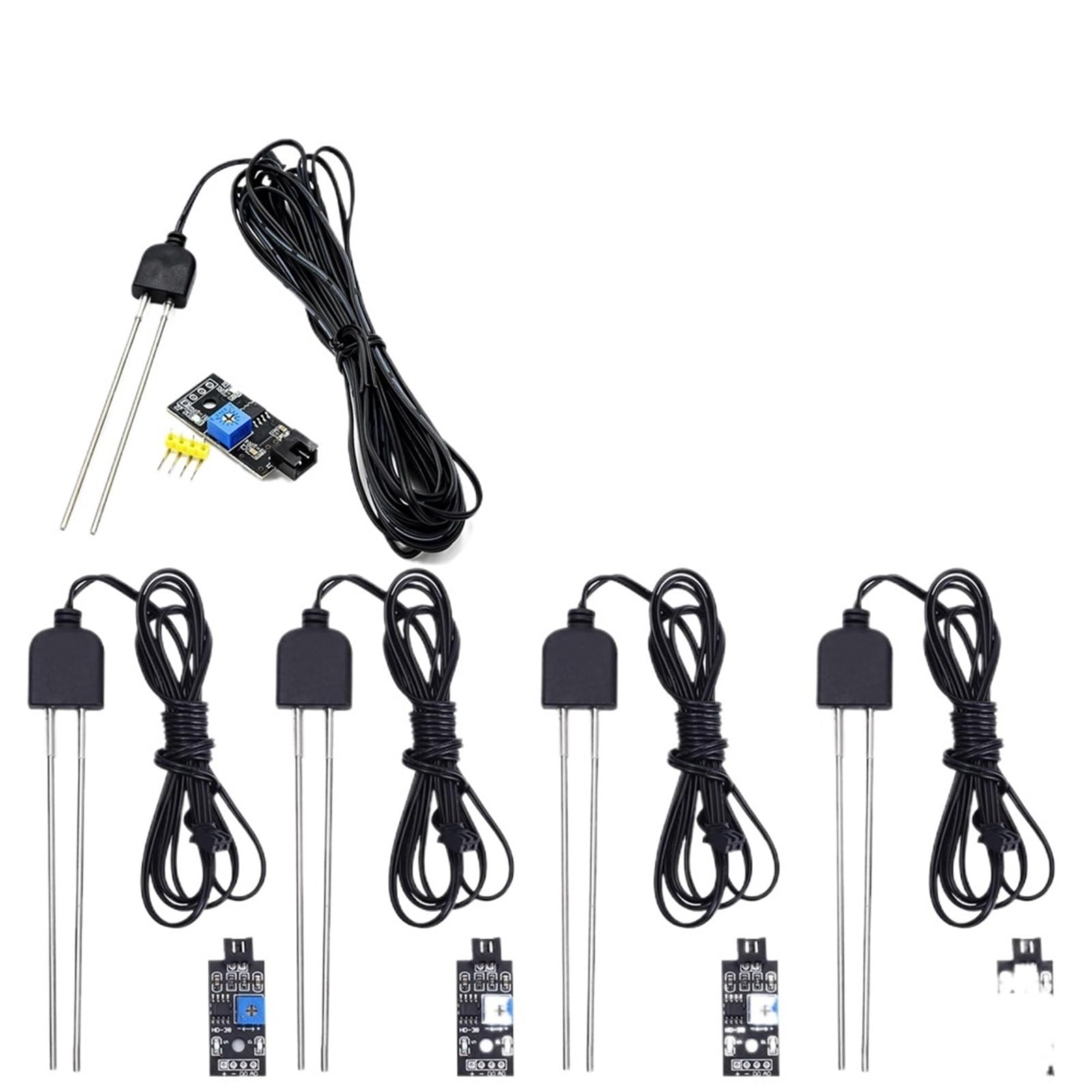 1 Sensor de Humedad del Suelo y módulo Detector de Humedad del Suelo. Sonda de Resistencia a la corrosión.(3pcs)