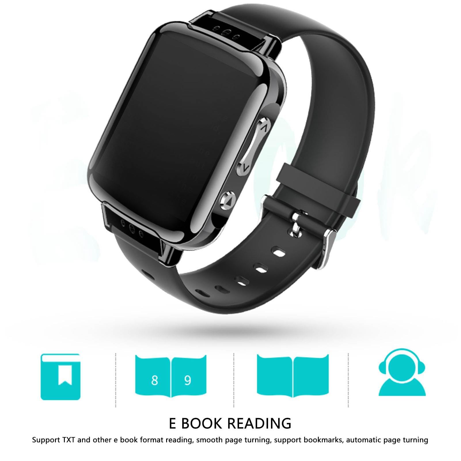 Montre Enregistreur Intelligente Vocale Bluetooth 4.2 avec Lecture MP3 HiFi et Police Blanche