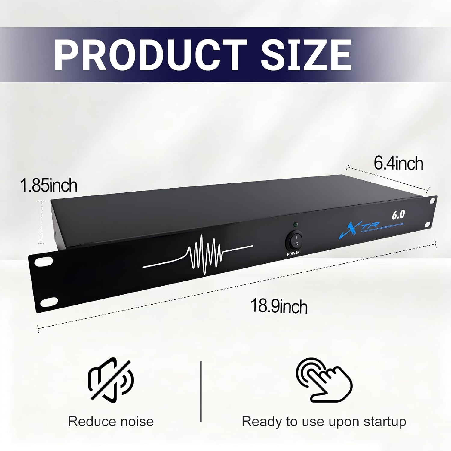 Professional Feedback Suppressor, 6in6out Microphone Anti-Howling Device, Automatic Frequency Shifter for Clear Audio in Stage Performances, Conferences, and KTV Systems