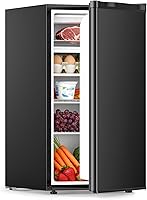 Vista 10 de COWSAR - Mini refrigerador de 2.6 pies cúbicos con congelador, refrigerador compacto de una puerta, 7 ajustes de temperatura ajustable, 2 estantes