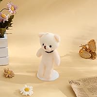 Vista 8 de TOYANDONA 4pcs Adjustable Doll Stands for 4 - 6.8 Inches: White Plastic Doll Holders Action Figure Stands for Mini Bears Collectible Photography