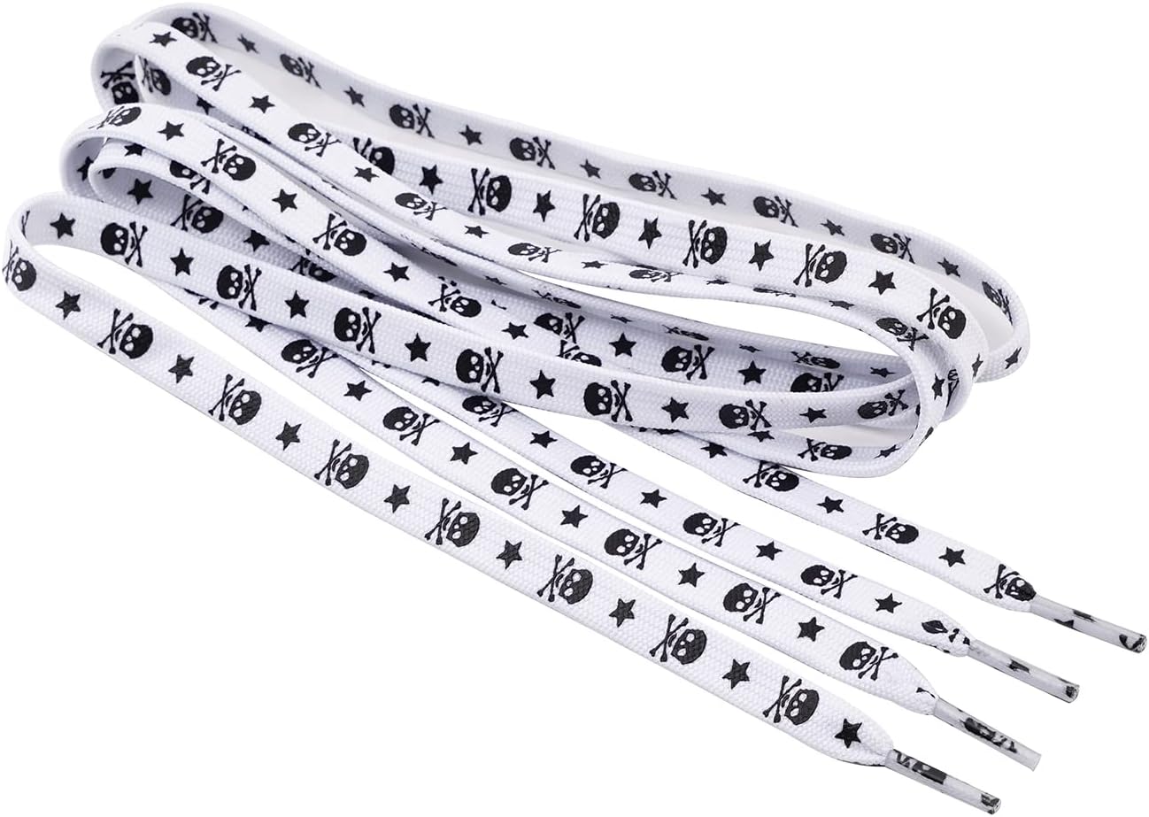 Yichain 48'' Flat Fun Printed Shoe Laces Shoelace for Adults Sneakers，Boots，One Pair Pack