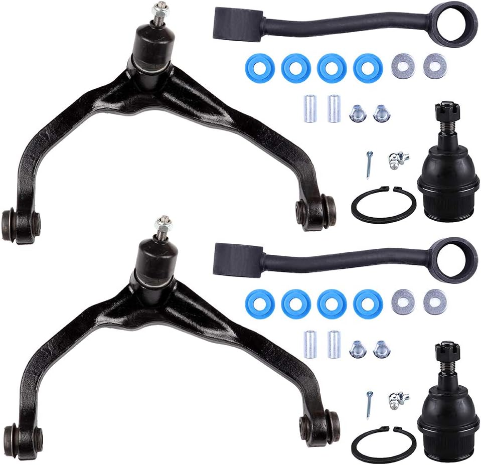 ECCPP Control Arm Kit 2007 2008 2009 2010 2011 For Dodge Nitro 2008 2009 2010 2011 2012 For Jeep Liberty - Lower Ball Joints Front Sway Bar End Links Upper Control Arms