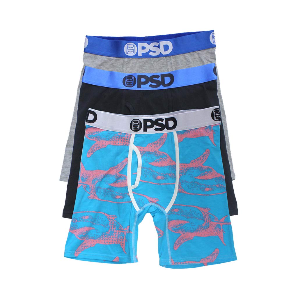 PSD Underwear Men's Wide Band Boxer Brief Underwear - Modal Cotton, 3-Pack