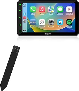 BoxWave Stylus Pouch Compatible with Carpuride W707 (7 in) - Stylus PortaPouch, Stylus Holder Carrier Portable Self-Adhesive for Carpuride W707 (7 in) - Jet Black