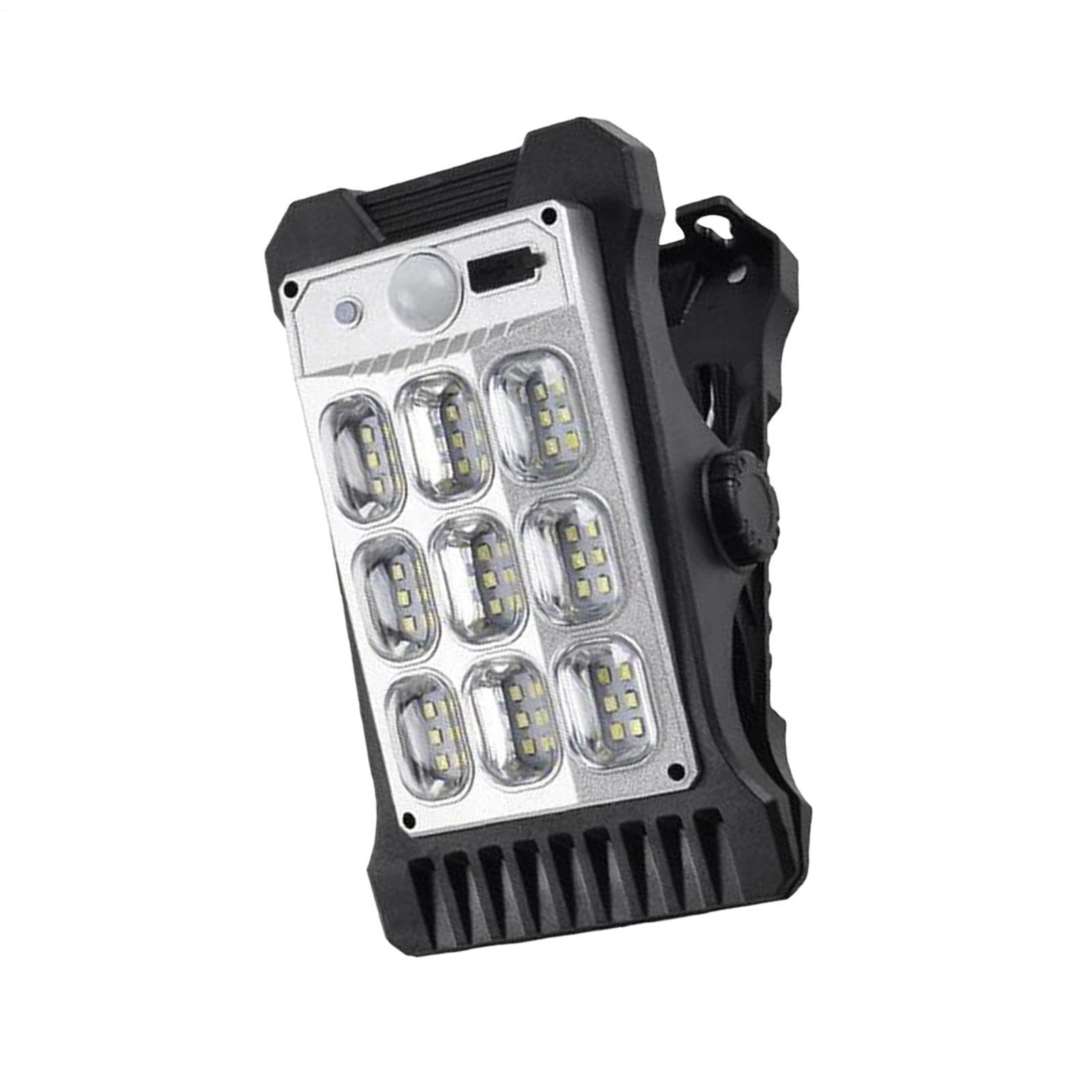 Luz solar de clip exterior con linterna de abrazadera y luces de valla 8