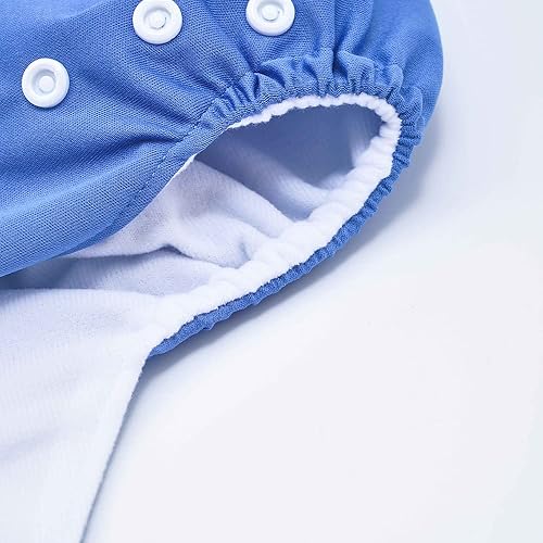 Miniatura 10 de HappyFlute 9 juegos de pañales de tela para recién nacido, ajustables y reutilizables para bebés niños y niñas (6-33 libras, 0-3 años), una bolsa