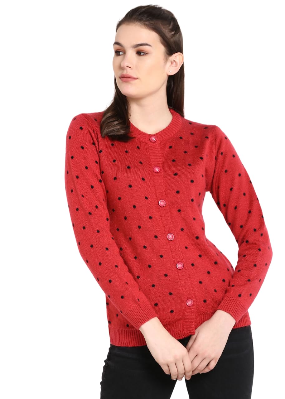 modeve Women's Acrylic Blend Cardigan/Round Neck Sweater For Winter-picture-0