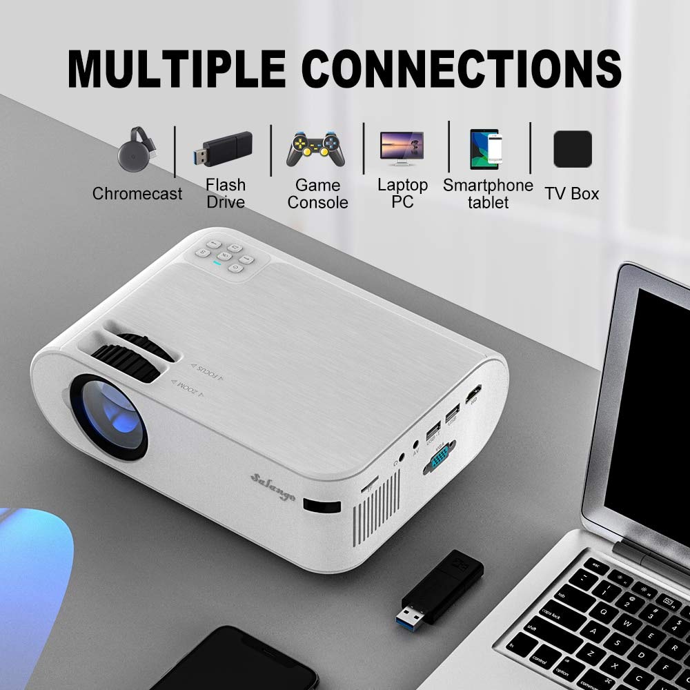 Mini proiettore supporta 1080P full HD home theater 2800 lumen video proiettore
