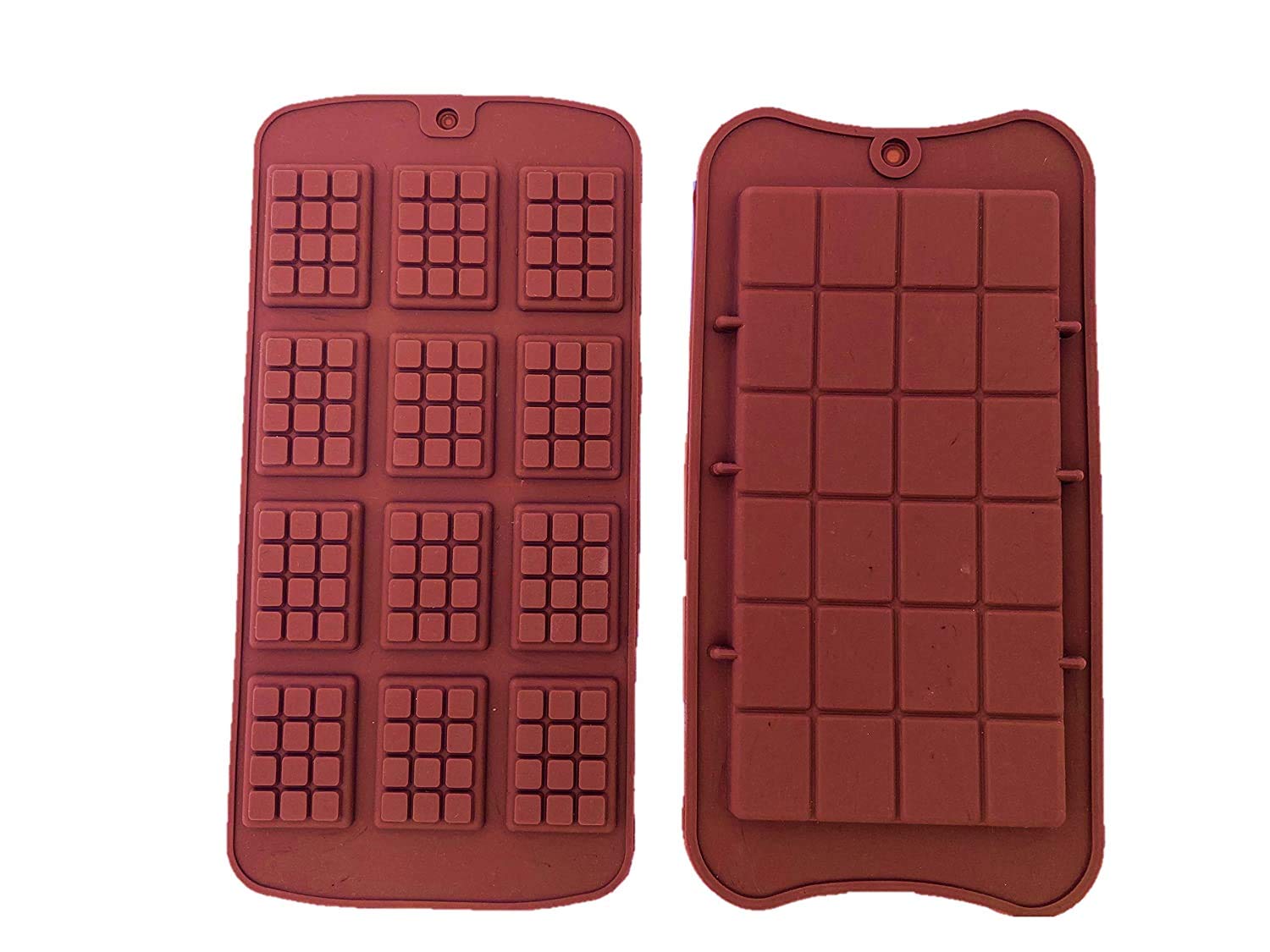 AVMARK Combo Silicone Chocolate Mould Cadbury and 12-Cavity Break-Apart Mould (Set of 2)