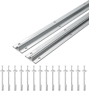 6FT V Track(3FT×2),Galvanized Inverted Track for Sliding Rolling Chain Rack Driveway Gate,Railing Track Door,