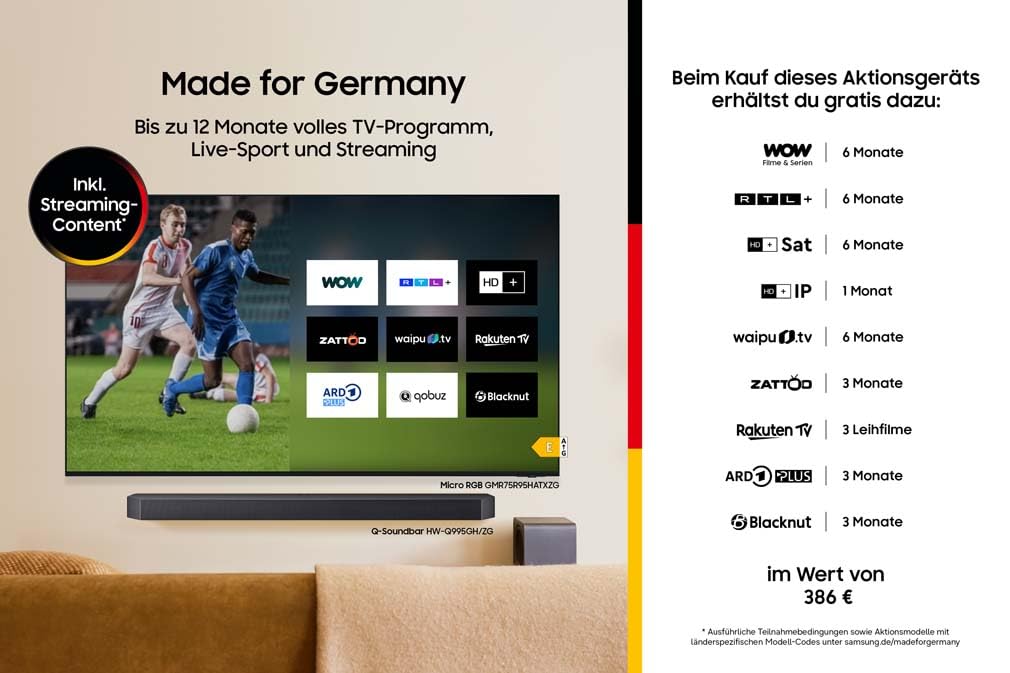 Samsung OLED 4K S91F 77 Zoll (195 cm), UHD Fernseher, NQ4 AI Gen3 Prozessor, OLED HDR+, 4K Upscaling Pro, Dolby Atmos, Gaming Hub, Motion Xcelerator 144Hz, Samsung Vision AI Smart TV