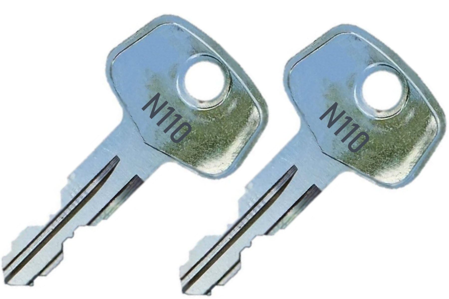 2 Thule N110 Replacement Keys - Roof Racks, Rails, Cargo Box, Carriers, Crossbars, Haulers, Bags (Codes N001-N250 or N001R-N250R) Better Than OEM!